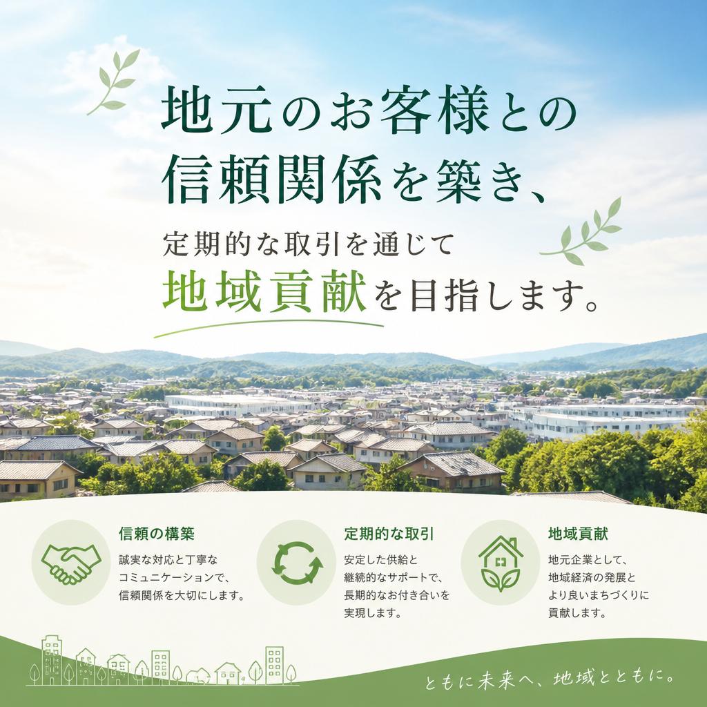 地域密着型の信頼関係