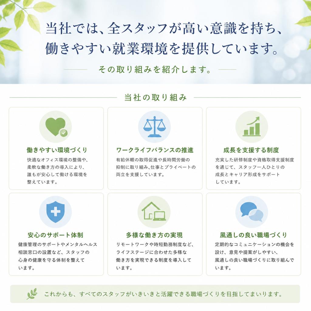充実したサポート体制